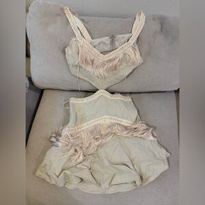 Fringe Western Ivory Cutout Dress